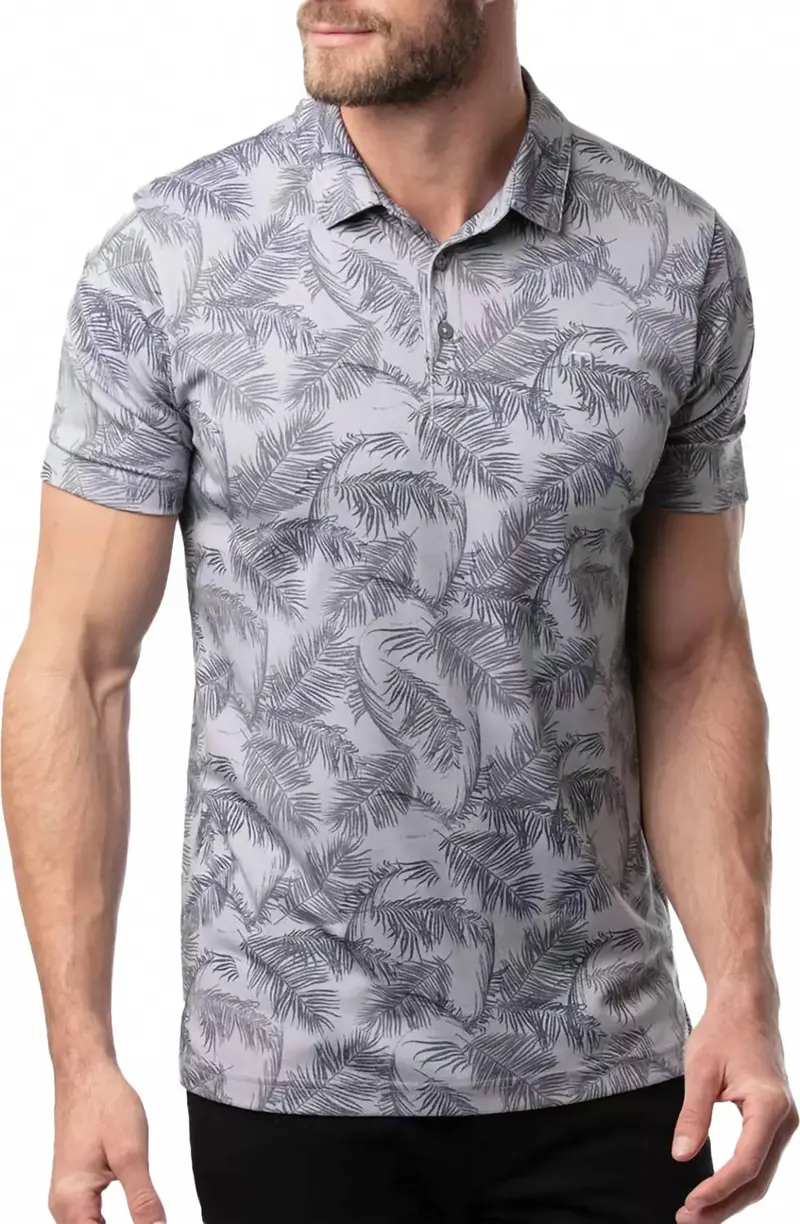 Bamboo Fences Polo Shirt In Heather Quiet Shade 1