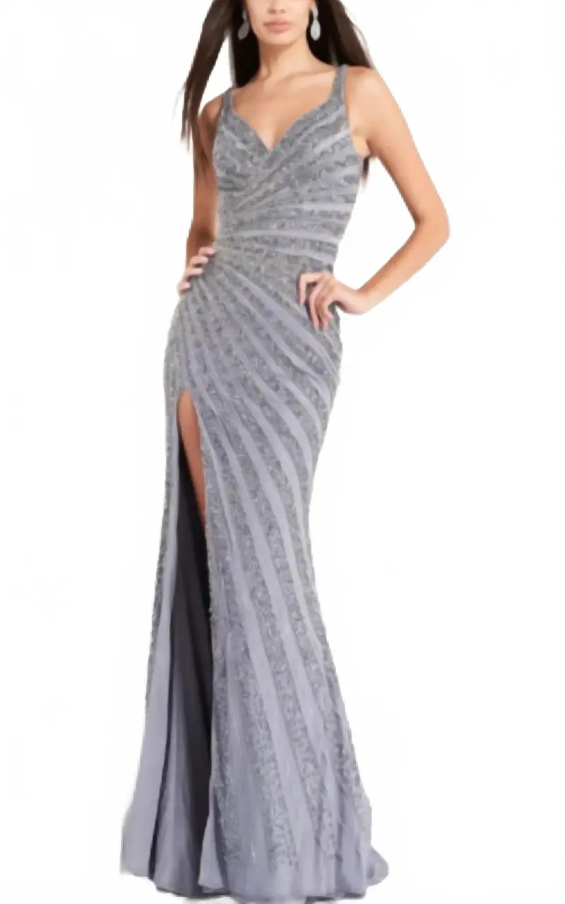 Beaded Tank Dress In Smoke 1