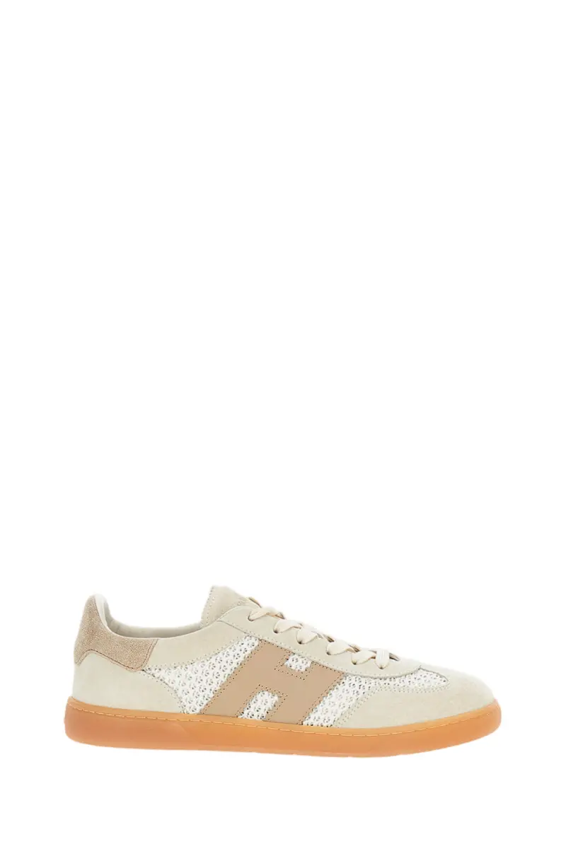 Beige Hogan Cool Allacciato Crochet Sneakers 1