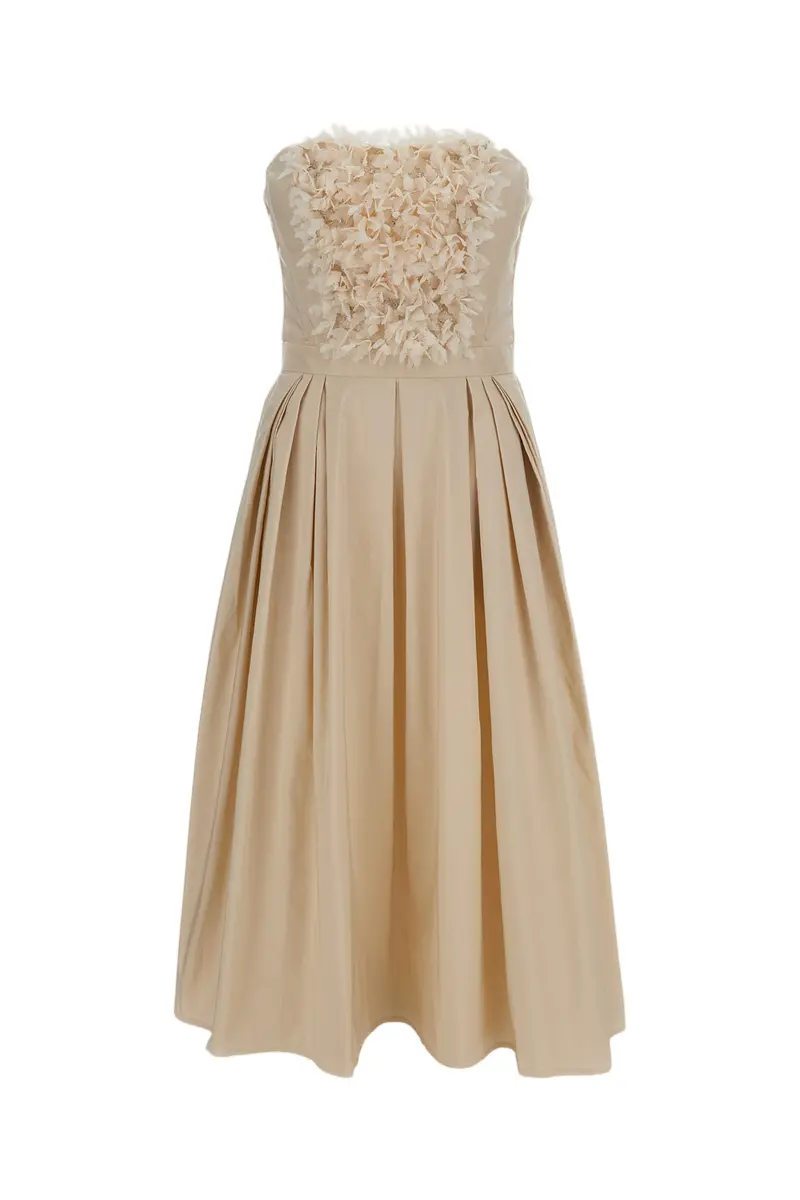 Beige Ottoman Bodice Dress 1