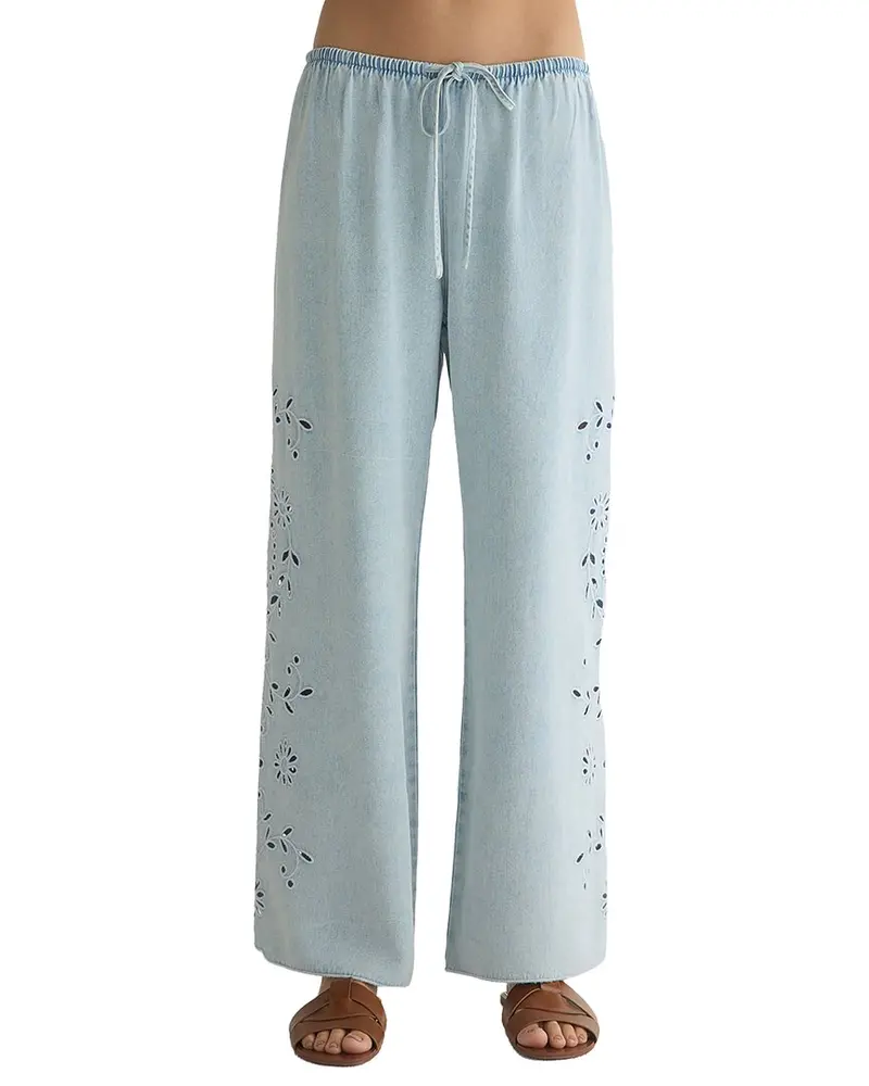 Bella Dahl Side Embroidered Beach Pant 1