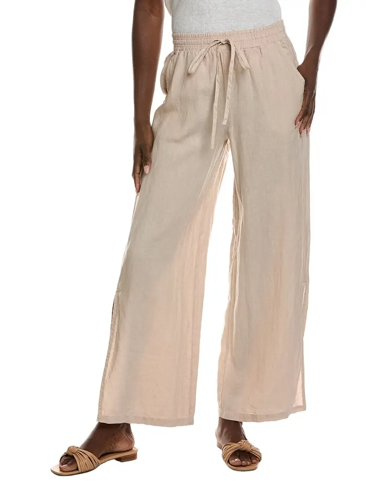 Bella Dahl Side Slit Linen Wide Leg Pant 1