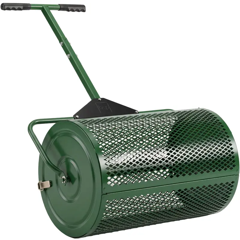 Best Choice Products 24" Compost Spreader, Steel Lawn & Peat Moss Topdresser, Adjustable T-Shaped Handle 1