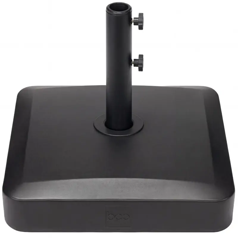 Best Choice Products Fillable Plastic Patio Umbrella Base Stand, Pole Holder W/ Adjustment Knob, Asscher Design - Black 1