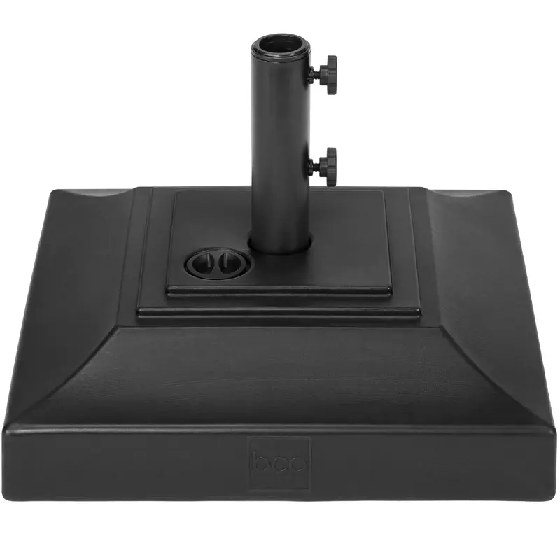 Best Choice Products Fillable Plastic Patio Umbrella Base Stand, Pole Holder W/ Adjustment Knob, Pyramid Design - Black 1