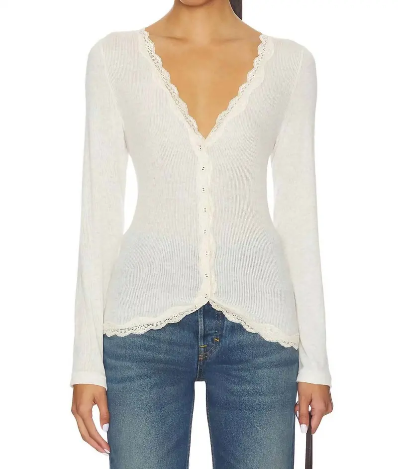 Big Love Cardigan In Oatmeal Heather 1