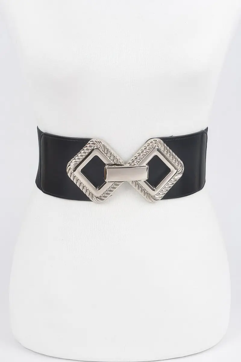 Big Metal Buckle Stretch Belt 1