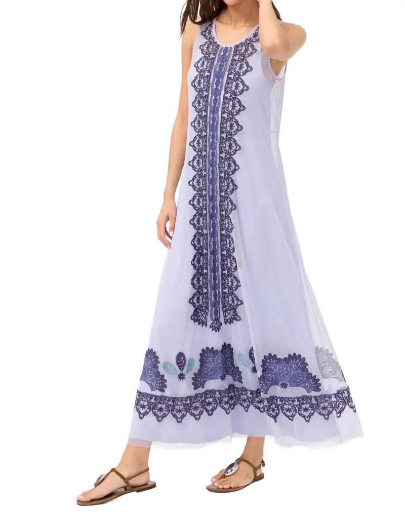 Bitola Mesh Dress In Icelandic Blue 1