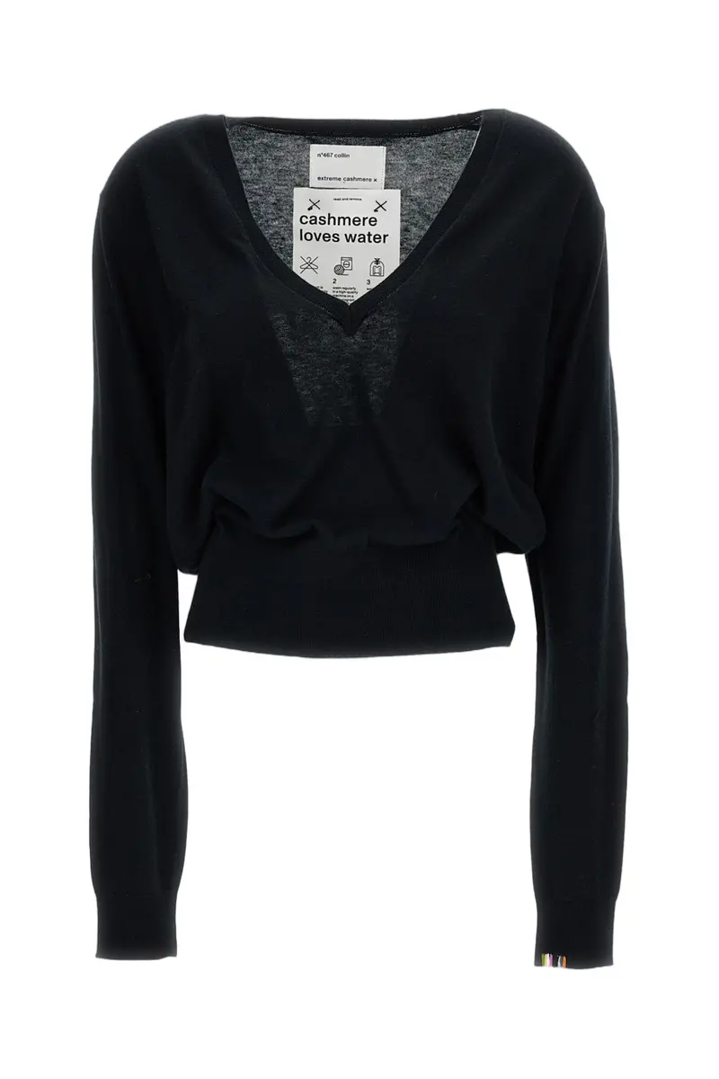 Black N.467 Collin V-Neck Sweater 1
