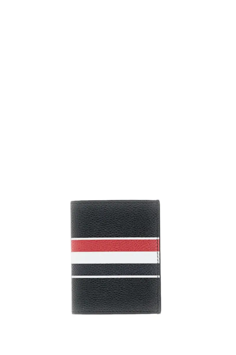 Black Rwb Stripe Leather Card Holder 1