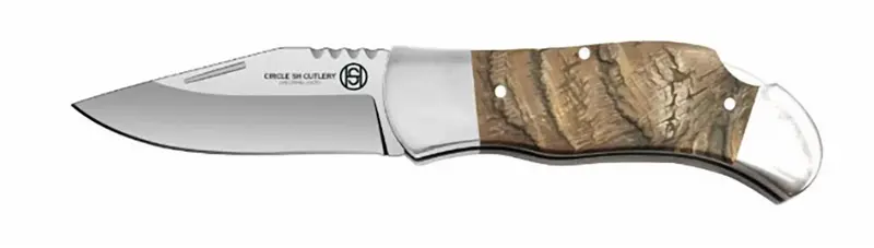 Blade Ram Horn Handle 4" Pocket Knife In Brown/Silver 1