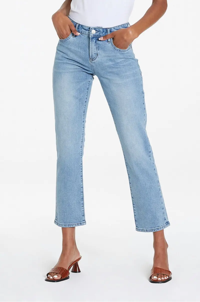 Blaire High Rise Ankle Slim Straight Jean In Urban Bay 1