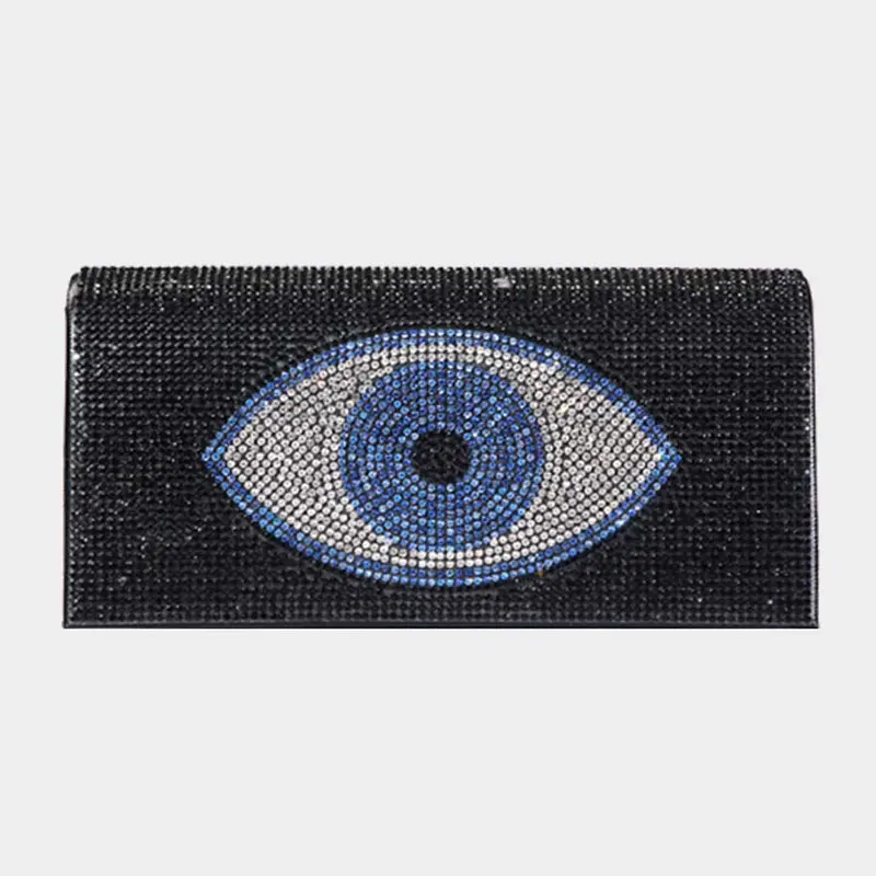 Bling Evil Eye Evening Clutch Crossbody Bag 1