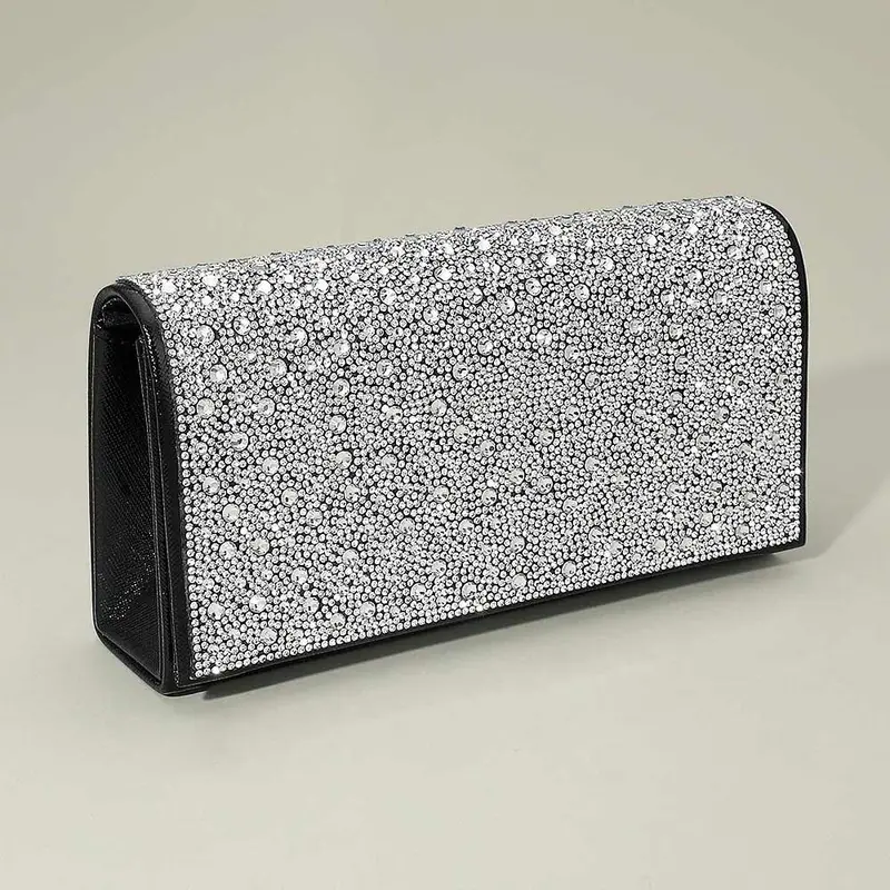 Bling Studded Evening Clutch Crossbody Bag 1