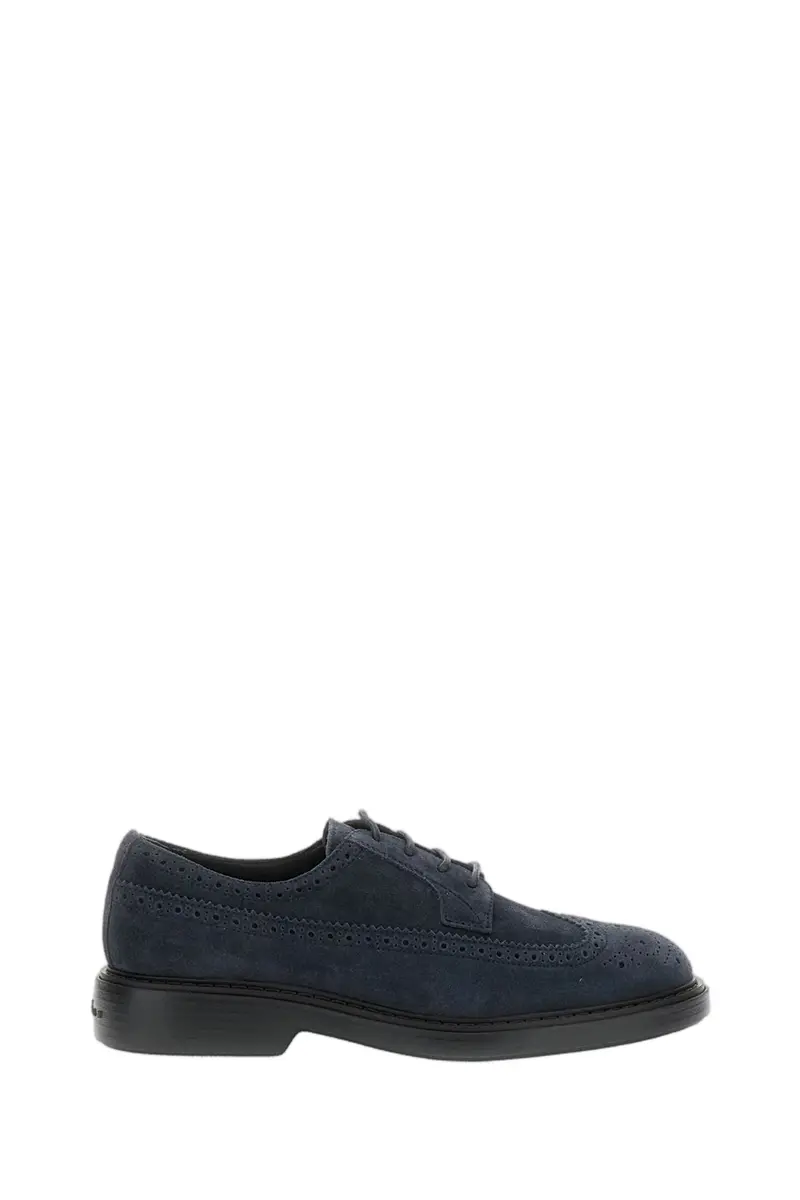 Blue Hogan H704 Derby Bucature Shoes 1
