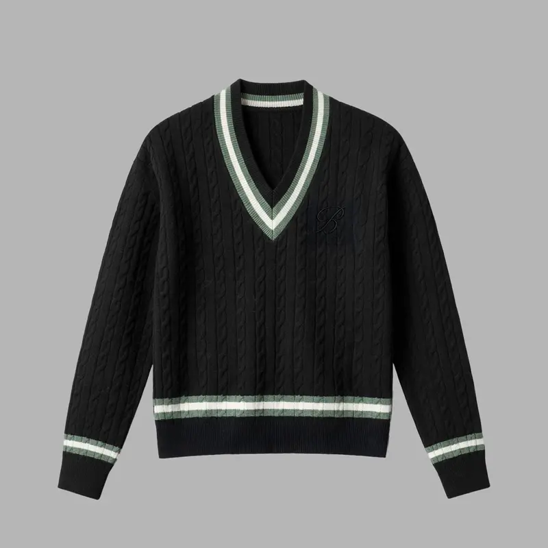 Blvck Knit V-Neck Sweater 1