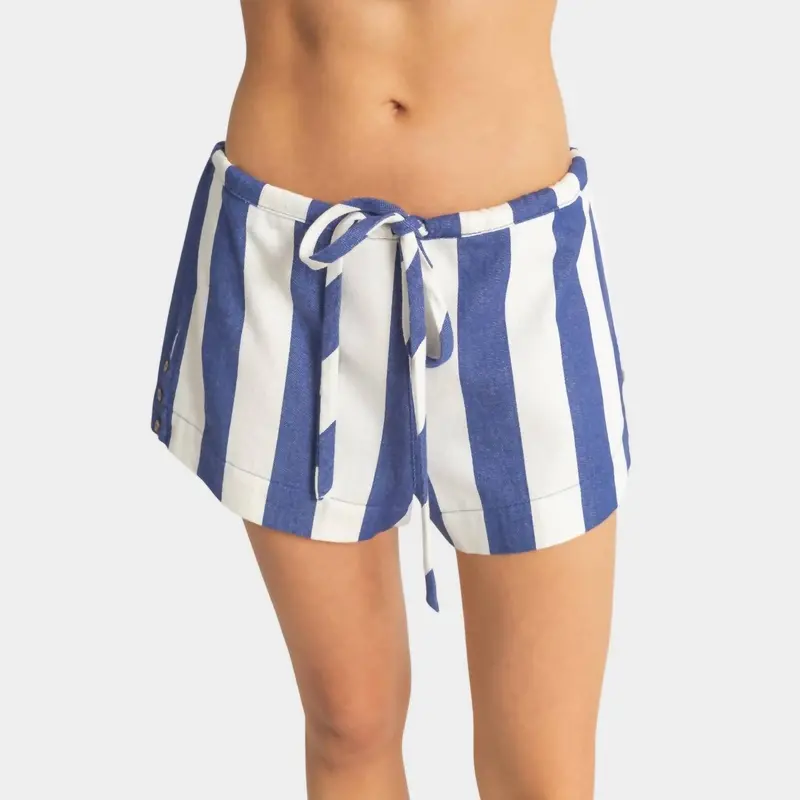 Boardwalk Stripe Shorts In Blue Cream 1