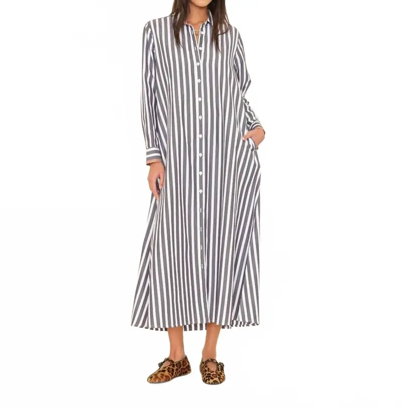 Boden Dress In Ink Stripe 1