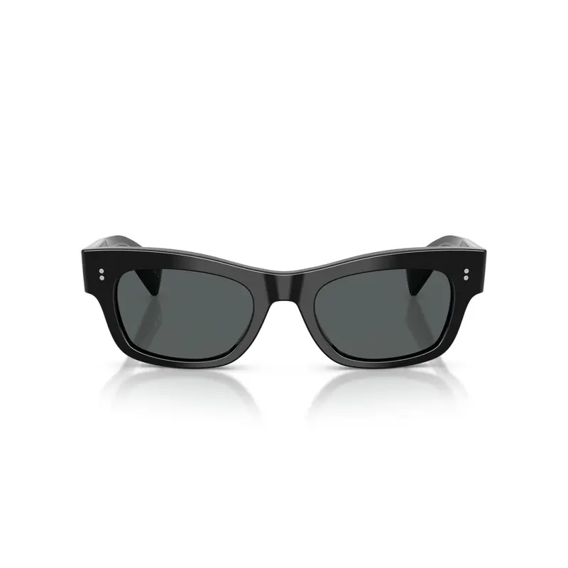 Bold Rectangular Acetate Sunglasses With Metallic Accents 1
