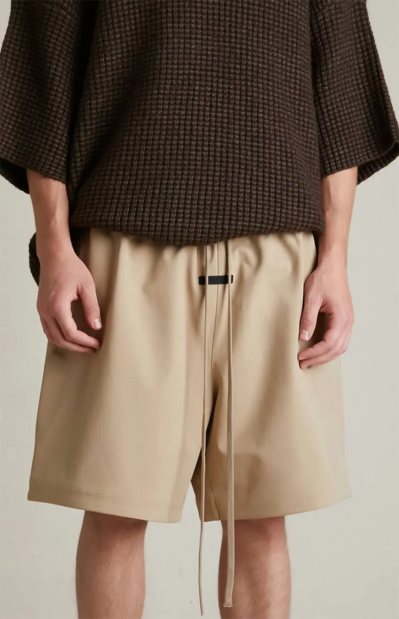 Bonded Nylon Soccer Shorts In Desert Sand 1