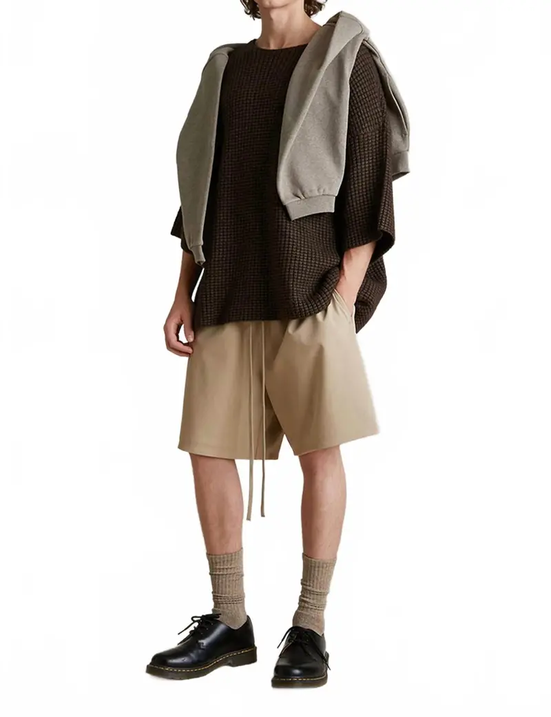 Bonded Nylon Soccer Shorts In Desert Sand 2