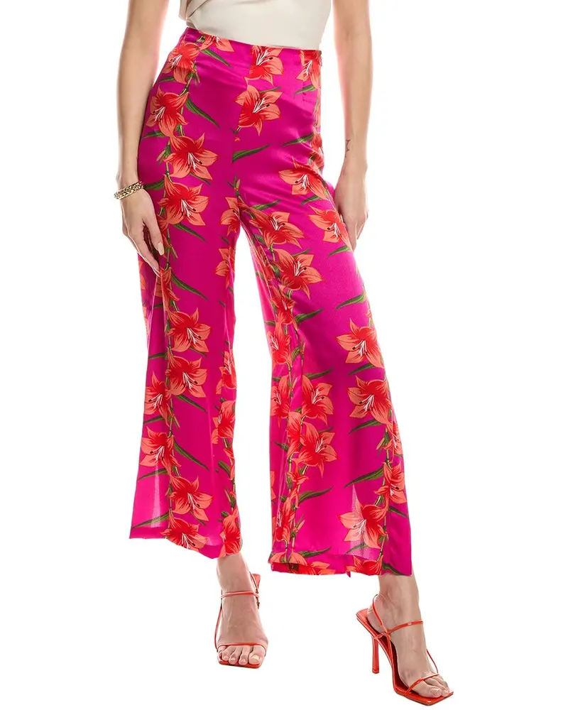 Borgo De Nor Halia Hammered Satin Silk Pant 1