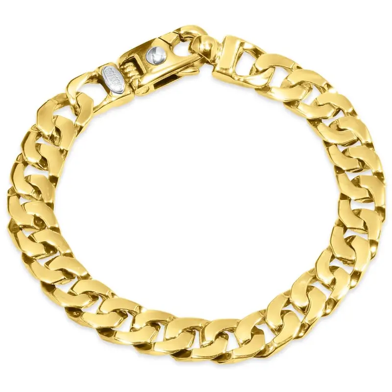 Braccio Men's 28 Gram Round Curb Link Solid Silver Bracelet 8.5" Size: 8.5 1
