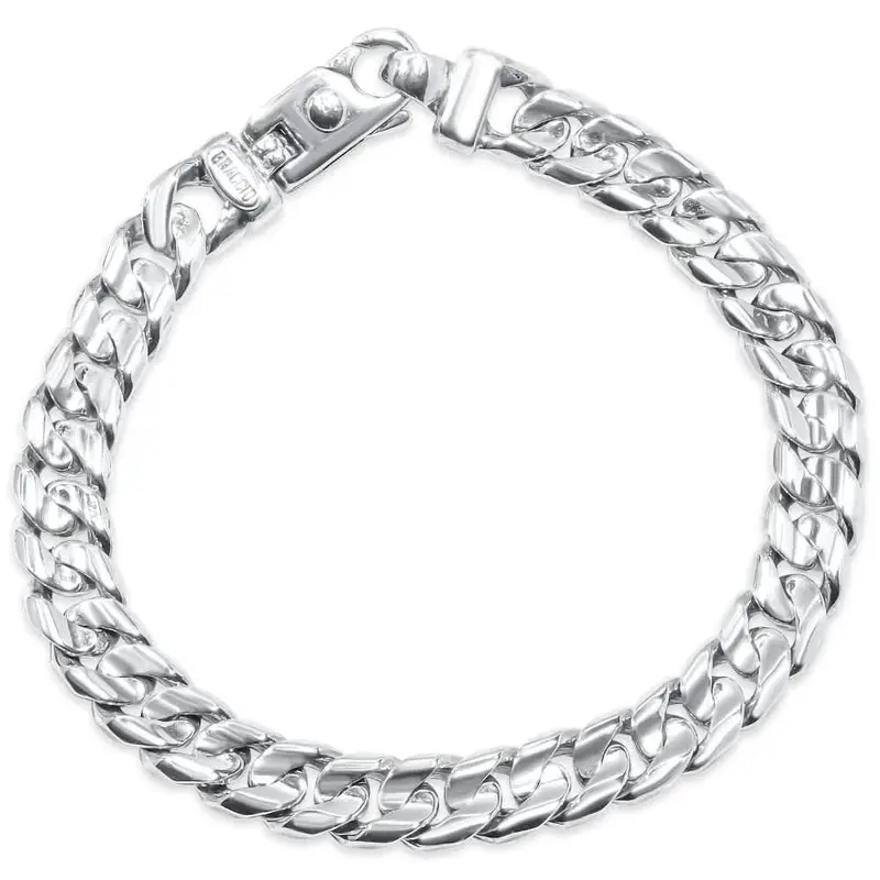 Braccio Men's 34 Gram Curb Link Solid Silver Bracelet 8.5" Size: 8.5 1