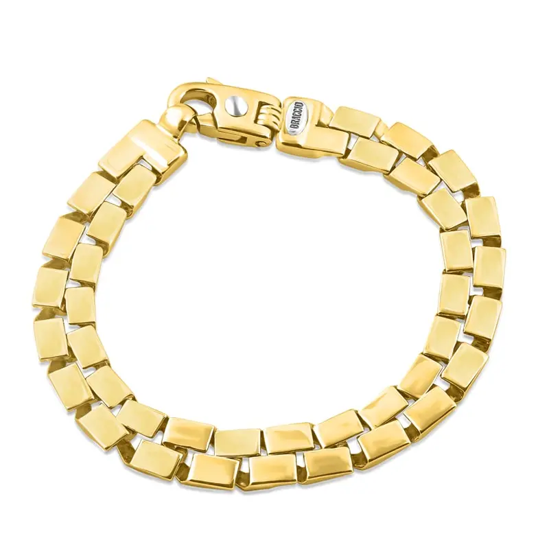 Braccio Men's 36 Gram Double Brick Row Solid Silver Bracelet 8.5" Size: 8.5 1