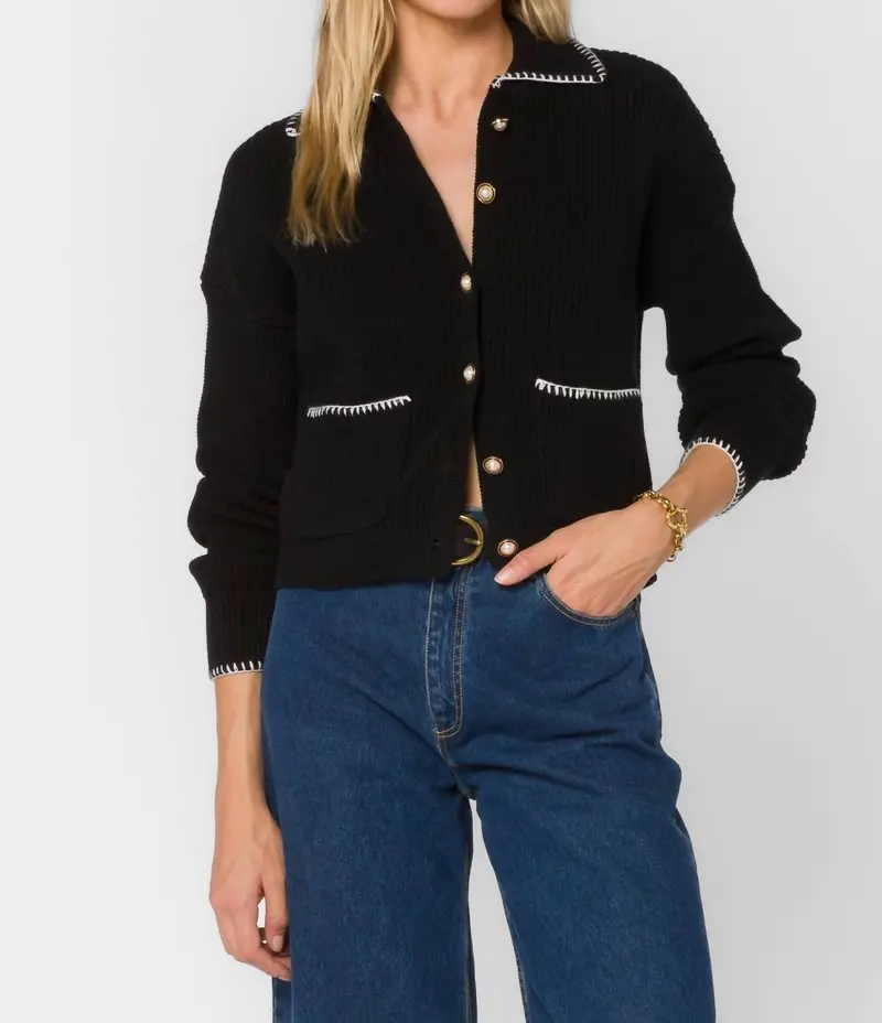 Brantley Cardigan In Black 1