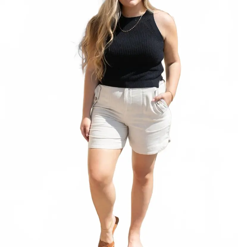 Breeze Halter Knit Tank Top In Midnight 1