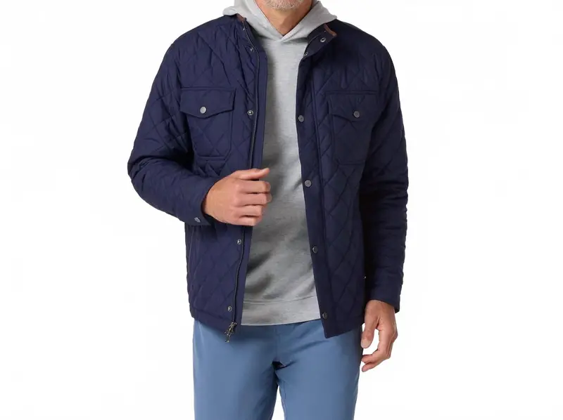 Brentwood Quilted Jacket In Navy 1
