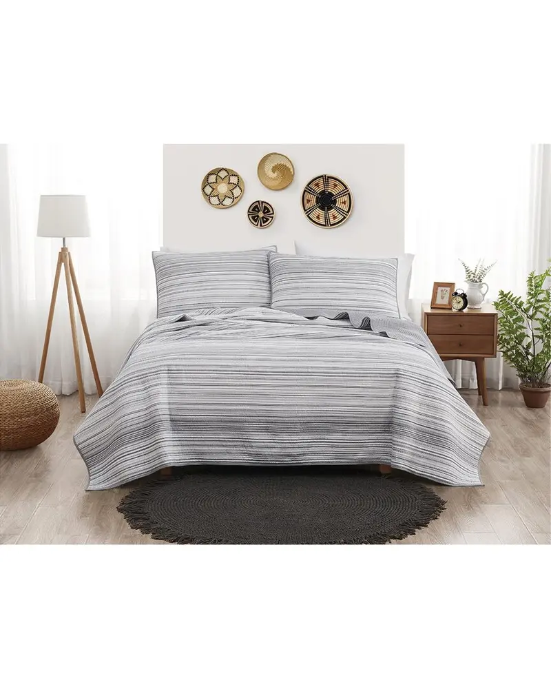 Brooklyn Loom Noah Stripe Yarn Dye Quilt Set 1
