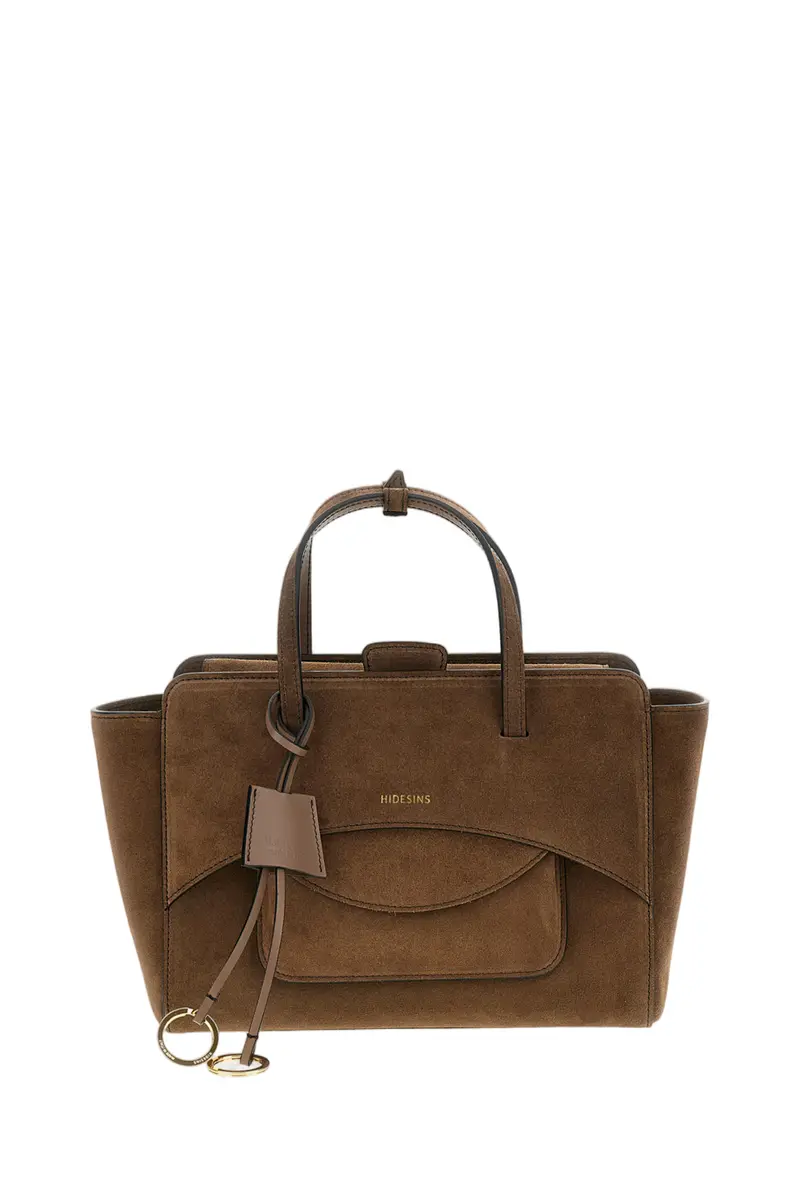 Brown Flap M Suede Shoulder Bag 1