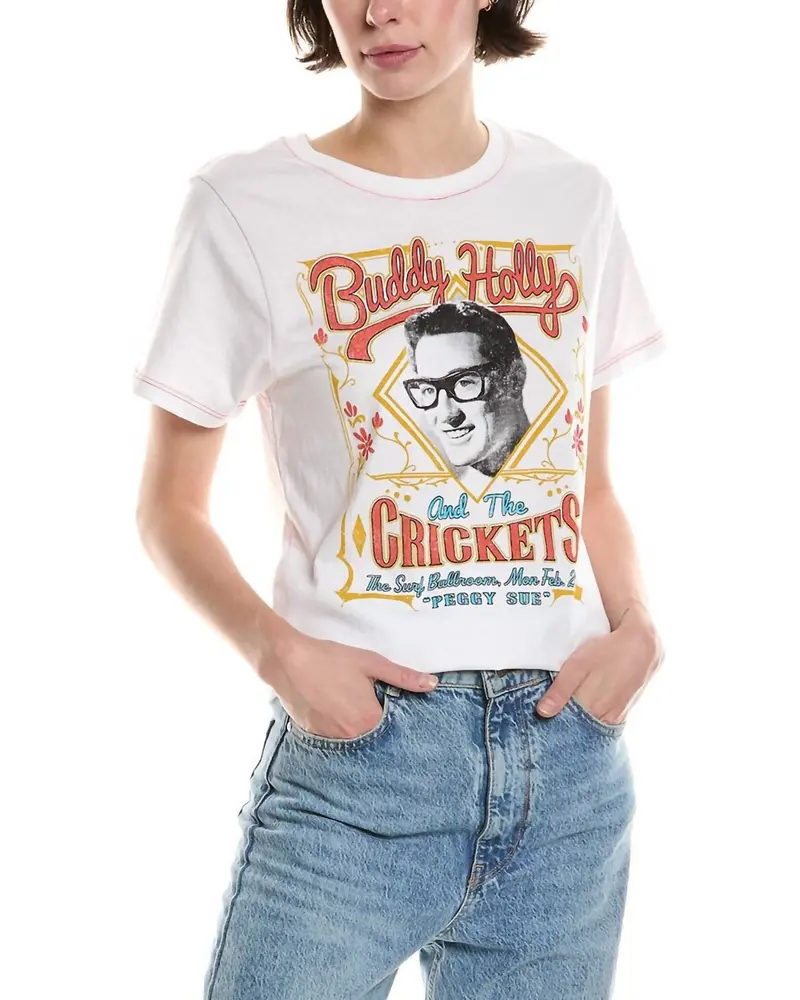 Buddy Holly & The Crickets Tee In White 1