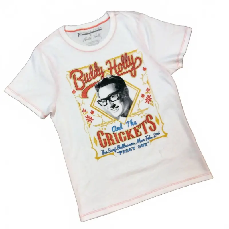 Buddy Holly & The Crickets Tee In White 2