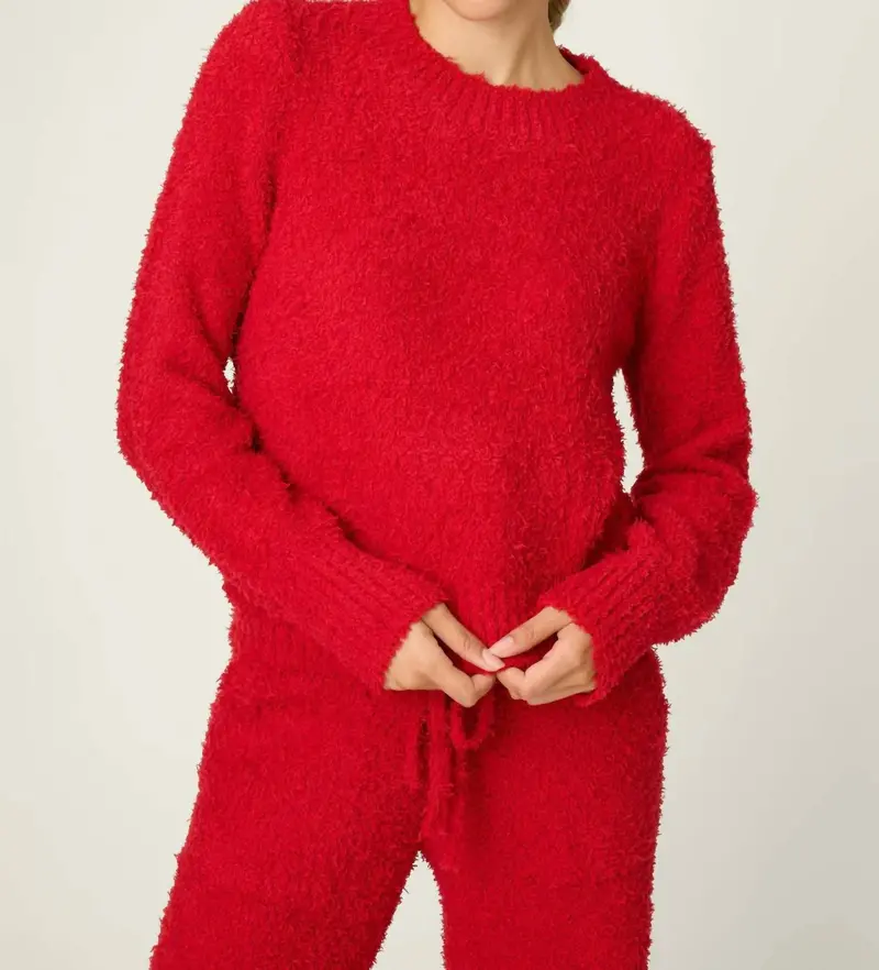 Bundle Up Sweater In Samba Red 1