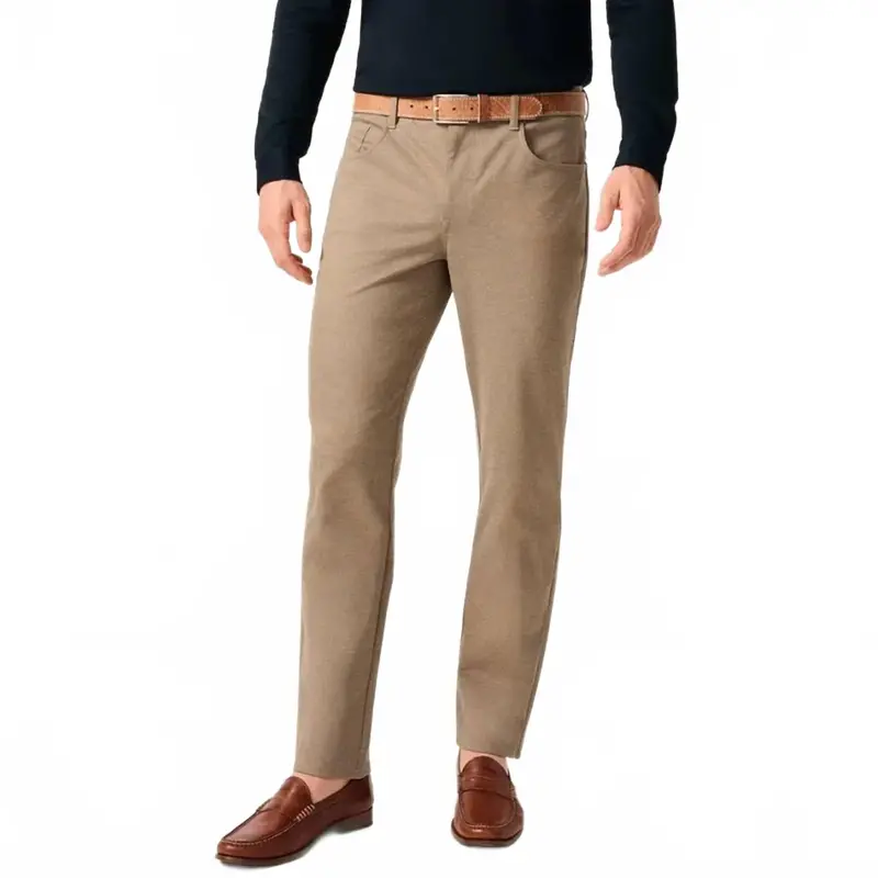 Burbank Stretch Knit 5-Pocket Pant In Khaki 1