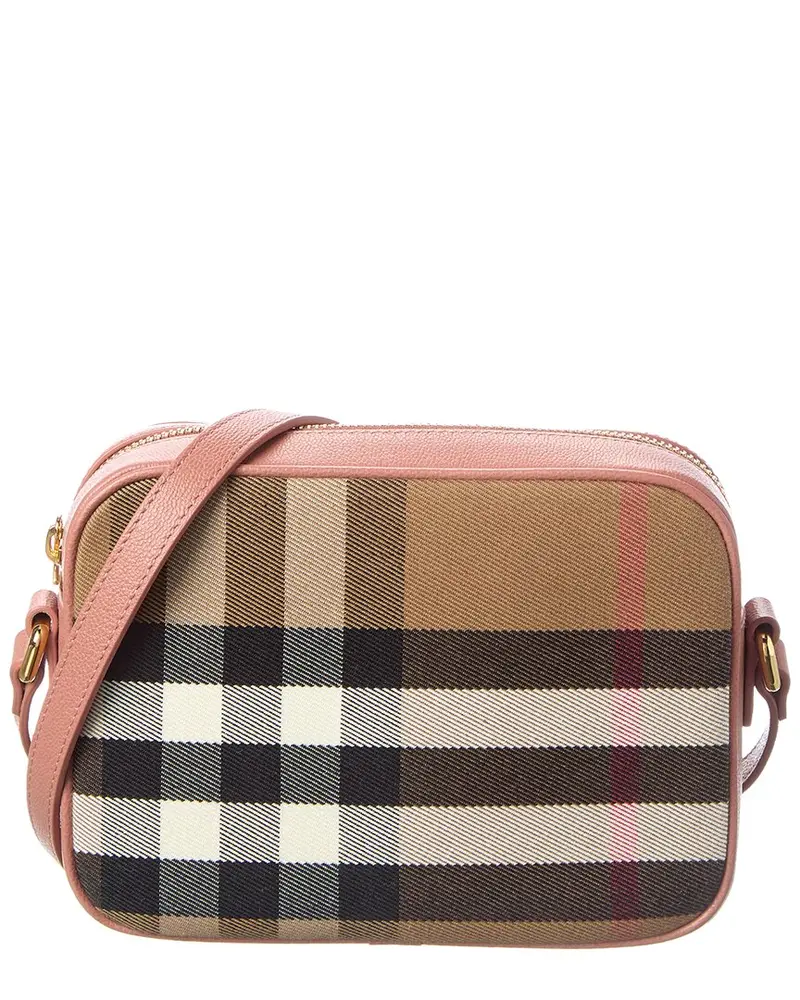 Burberry Check Small Canvas & Leather Shoulder Bag 1