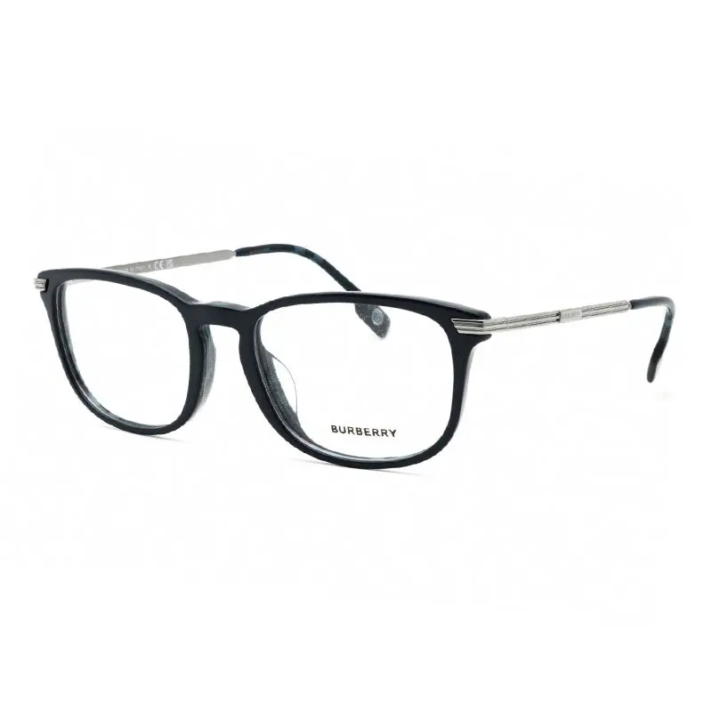 Burberry Eyeglasses Rectangle Full Rim, Top Blue On Navy Check Frame And Clear Demo Lenses Lens Be2369f3956 1