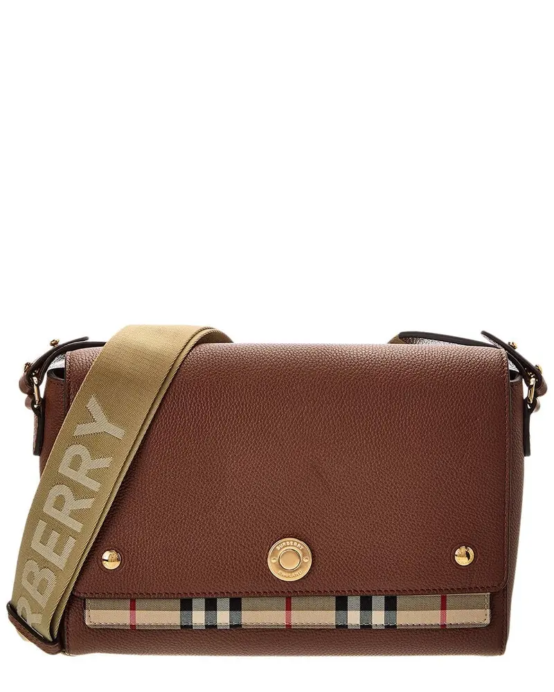Burberry Note Medium Vintage Check & Leather Shoulder Bag (Authentic Pre-Loved) 1