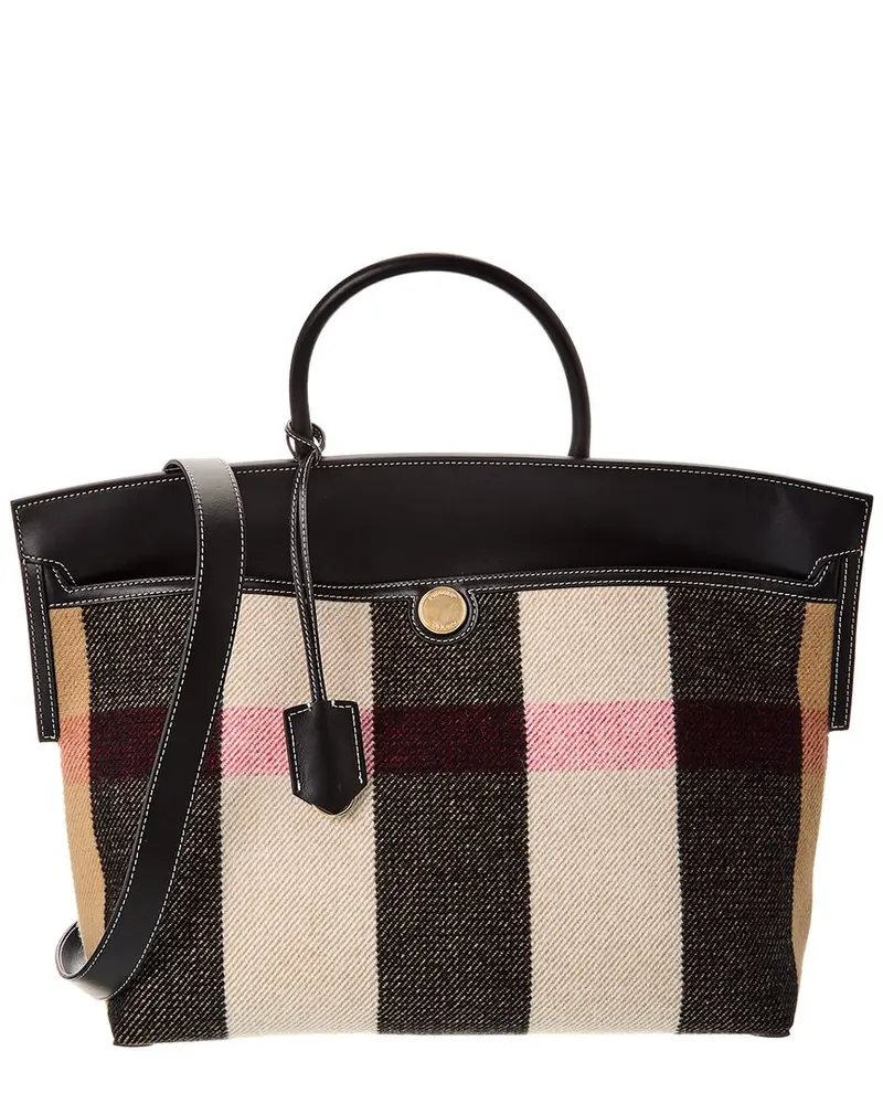 Burberry Society Vintage Check Tote (Authentic Pre-Loved) 1