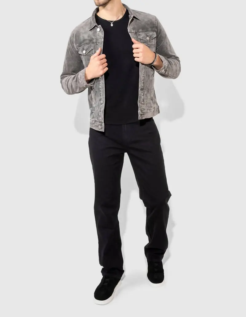 Caine Straight Leg Jeans In Noir 1