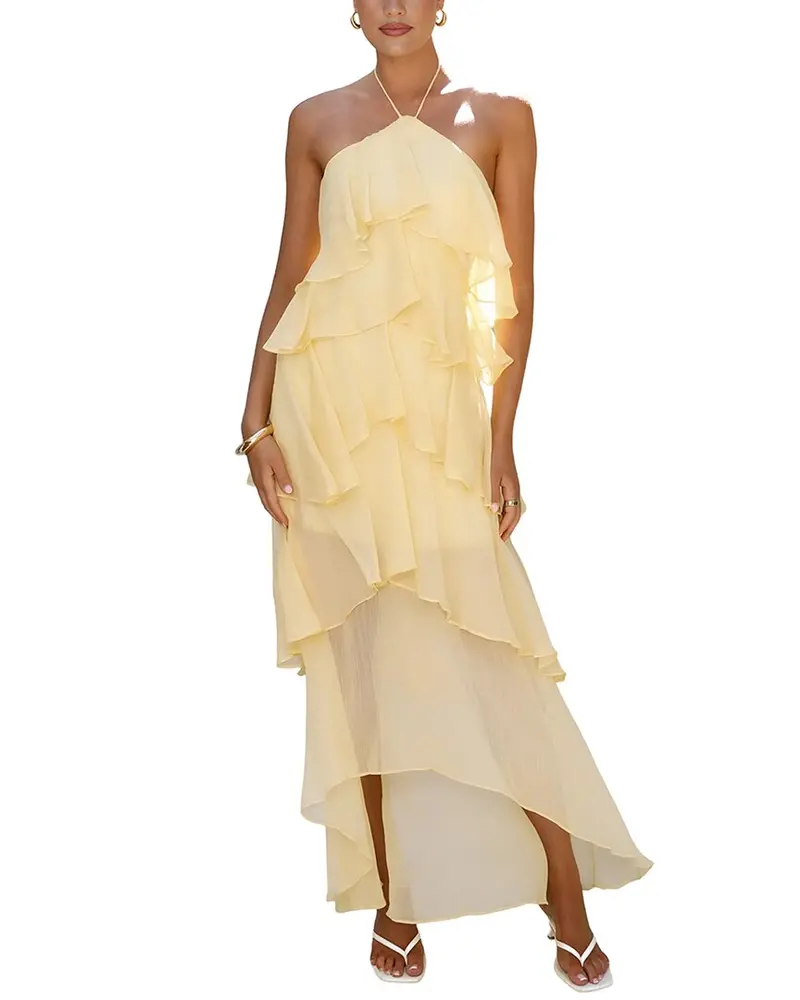 Camila Blanco Solid Maxi Dress 1