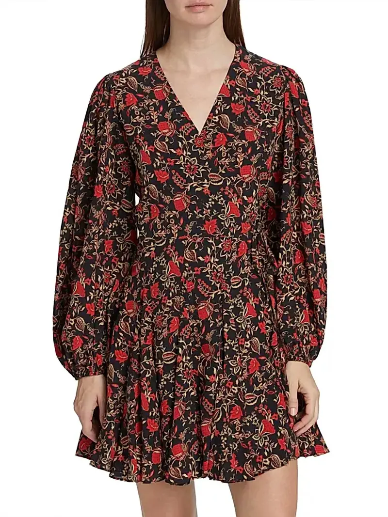 Caro Floral Print Mini Dress In La Toile 1