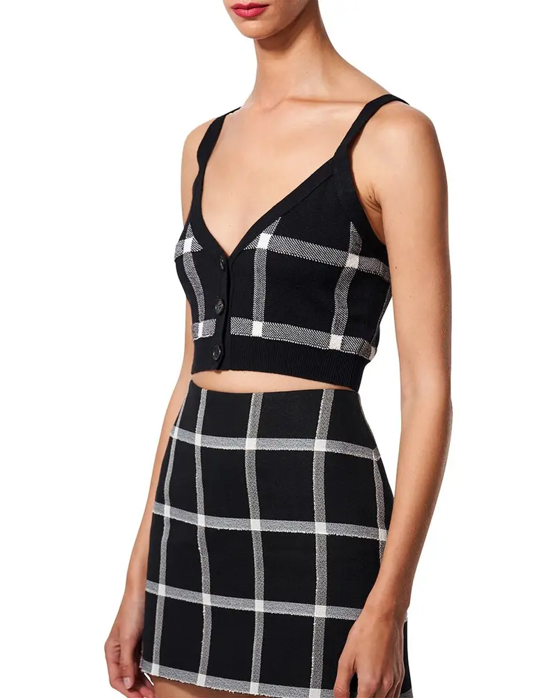 Carolina Herrera Button Front Knit Wool & Silk-Blend Cami 1