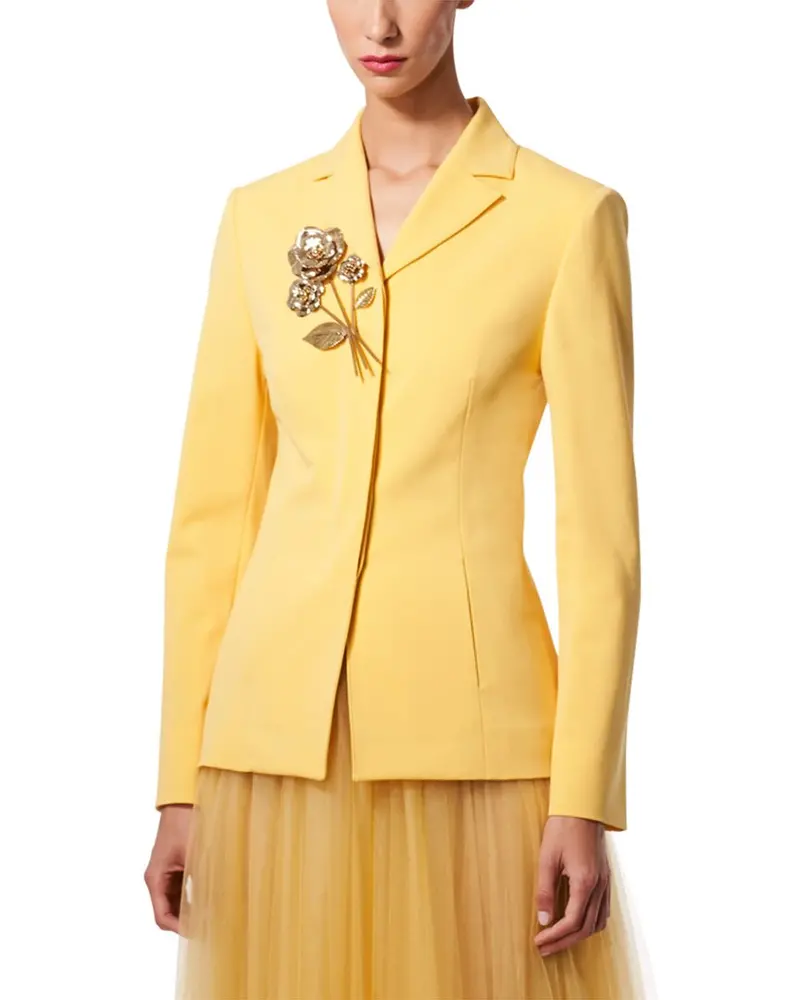 Carolina Herrera Snap Front Wool-Blend Jacket 1