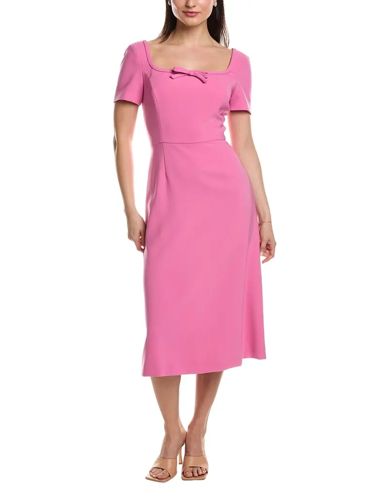 Carolina Herrera Square Neck Midi Dress 1