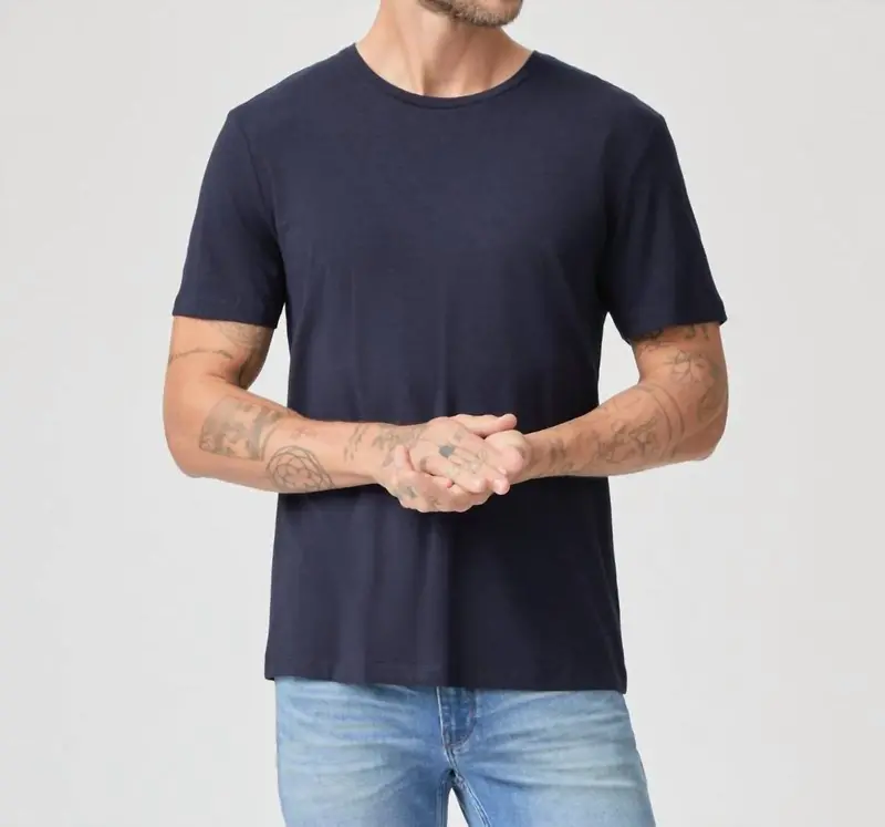 Cash Crew Neck Tee In Navy 1