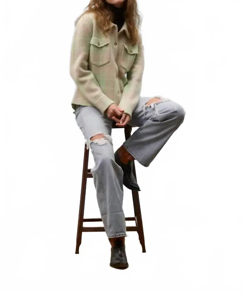 Cashmere Work Shirt In Plaid 1